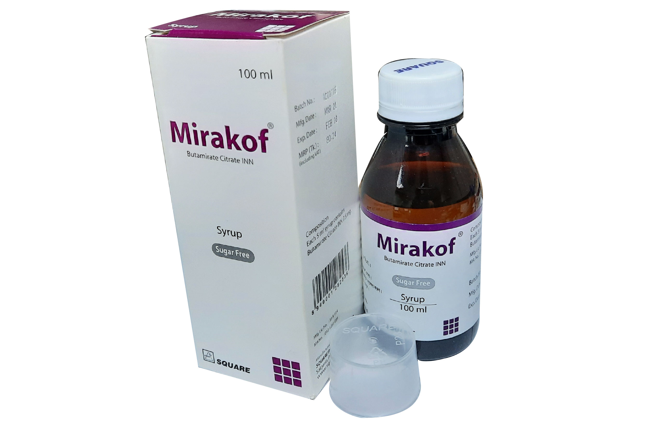 Syrup Mirakof  7.5mg/5ml